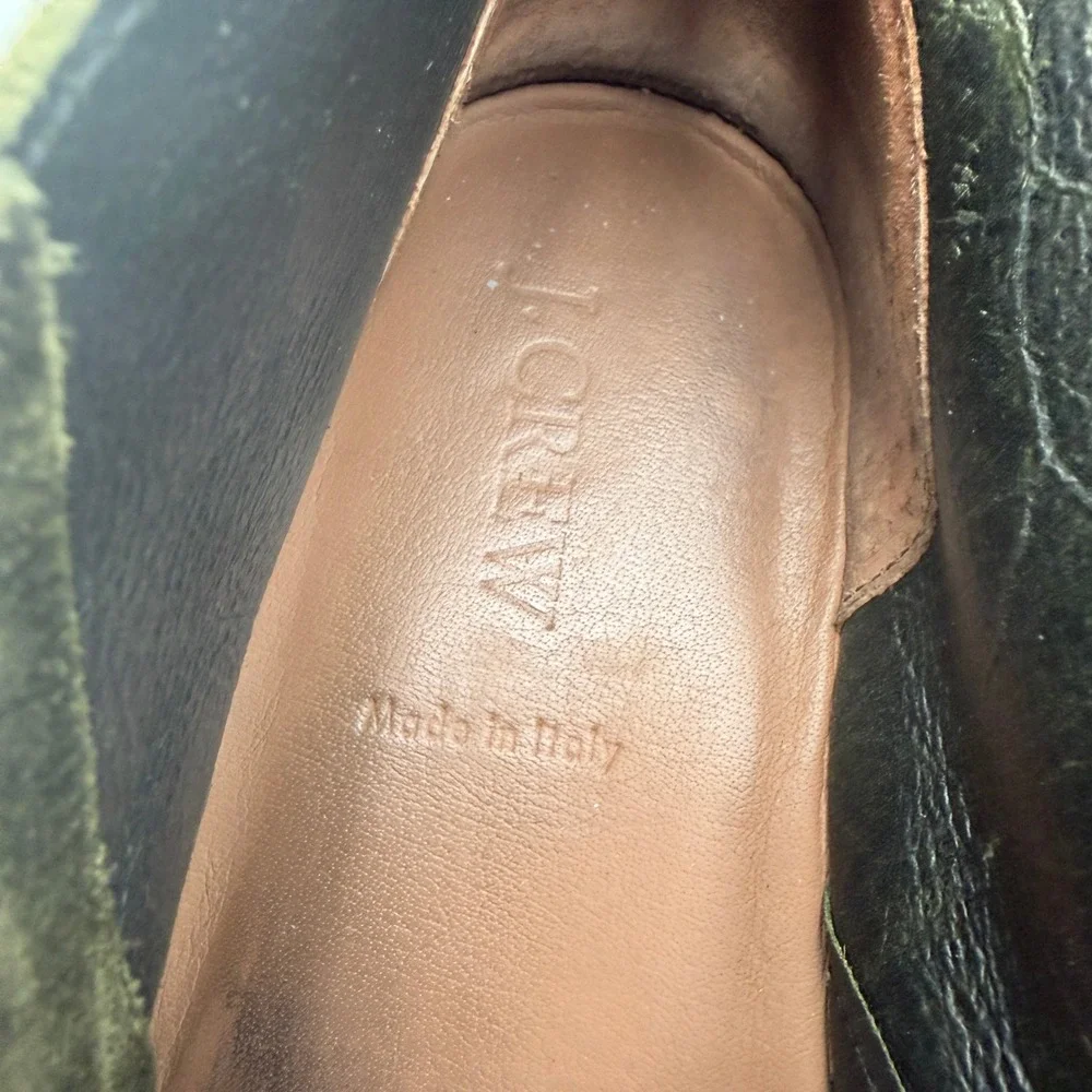 JCrew MacAlister Suede Desert Boots Olive Green Mens 8.5 FA21 Crepe Sole Chukka